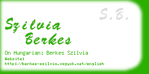 szilvia berkes business card